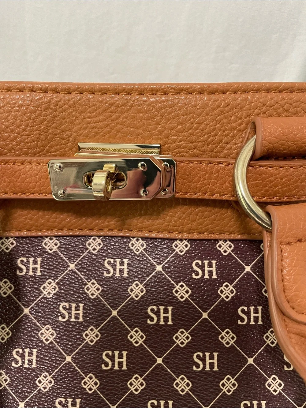 Danbury Mint Structured Tote, Custom Made Initial Monogram Series, Carry Options